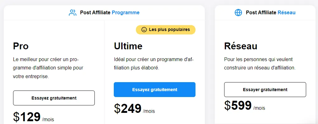 Post Affiliate Pro - Prix
